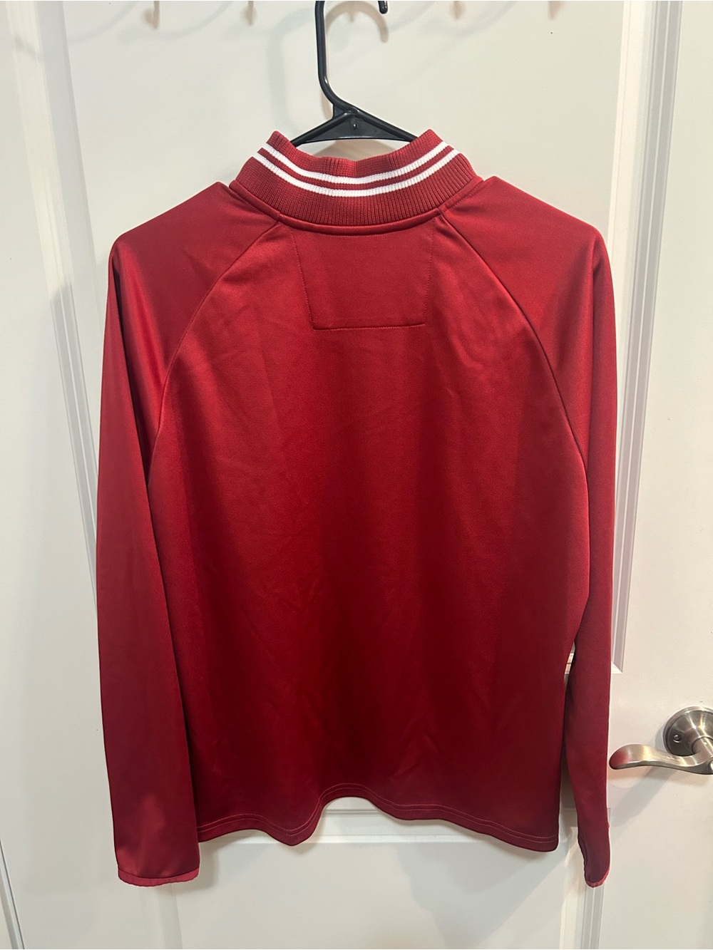 Indiana University Crimson Red Quarter Zip Pullover L Shacket IU Hoosiers - Picture 6 of 9